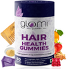 Glomi Biotin Hair Growth Gummies for Stronger Hair, Shinier Skin and Nails | Strawberry flavored | 100% Vegan | Zero Preservatives | Sugar free | 30 Days Pack