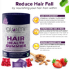 Glomi Biotin Hair Growth Gummies for Stronger Hair, Shinier Skin and Nails | Strawberry flavored | 100% Vegan | Zero Preservatives | Sugar free | 30 Days Pack